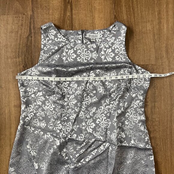 NEW Danillo 2-Piece Dress Suit Jacket Silver Brocade Size 20W - Picture 13 of 16